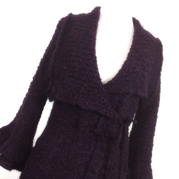 ❌SOLD❌Alberto Makali Purple Wrap Cardigan Sweater - Picture 4 of 7